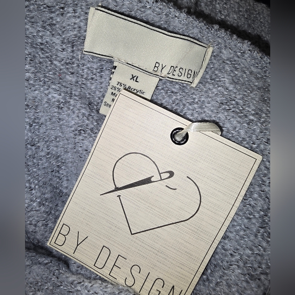 Elegant Gray Hooded Cardigan - Picture 4 of 4